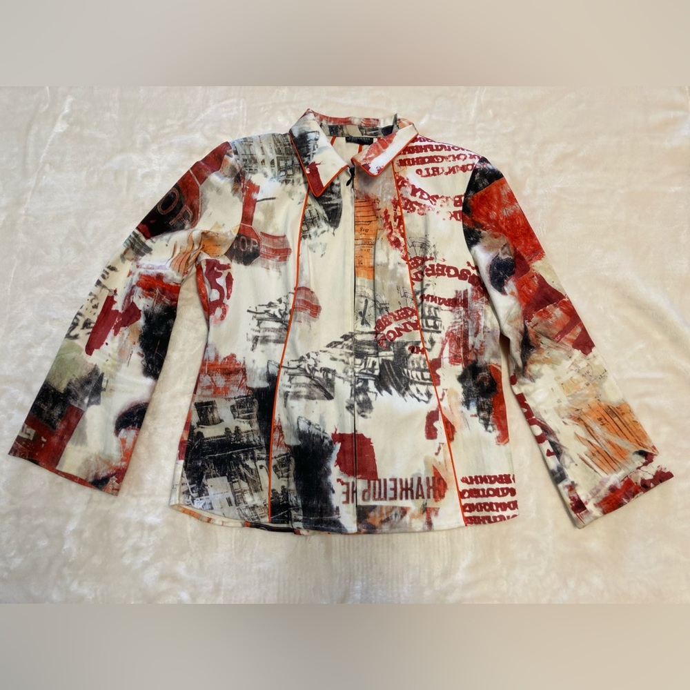 Juliana Collection Multi Colored Jacket. 00s Vintage. Size 8. Exe. Condition.